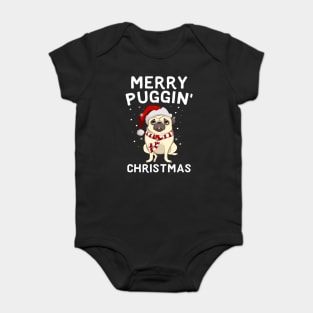 Merry Puggin' Christmas Baby Bodysuit